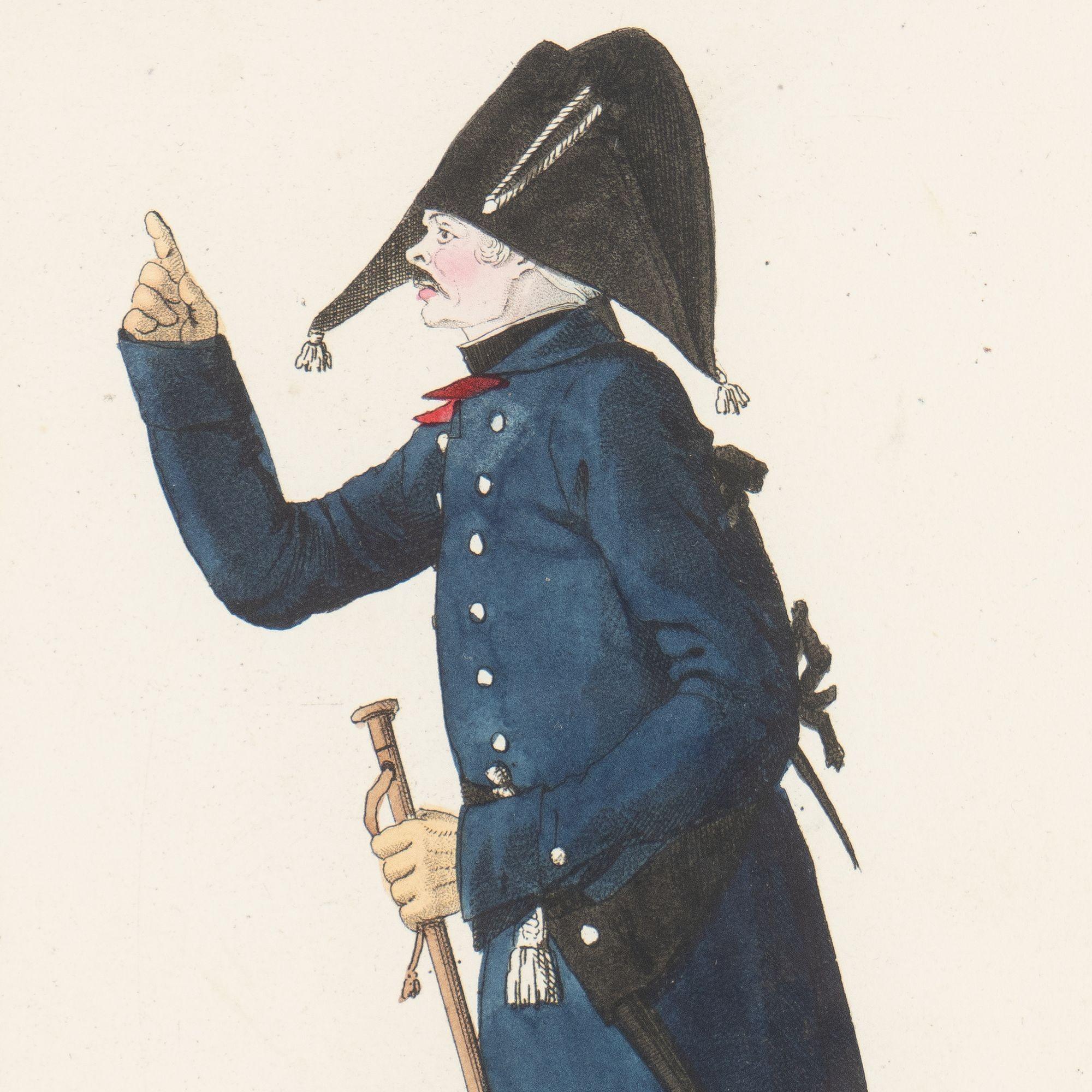 Paar französische handkolorierte Theaterstiche, um 1800 im Angebot 7