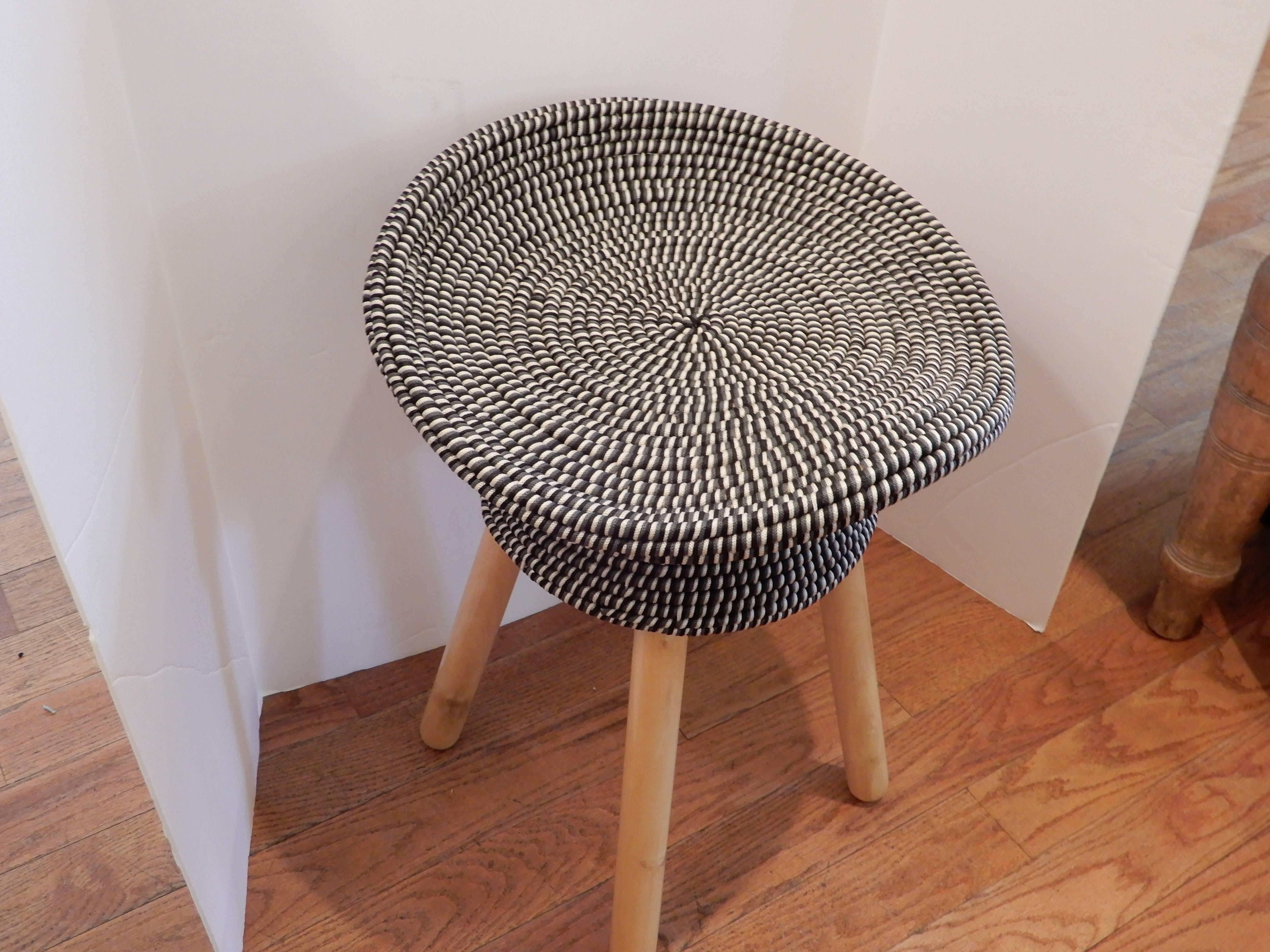 Modern Pair of French Hat Stools