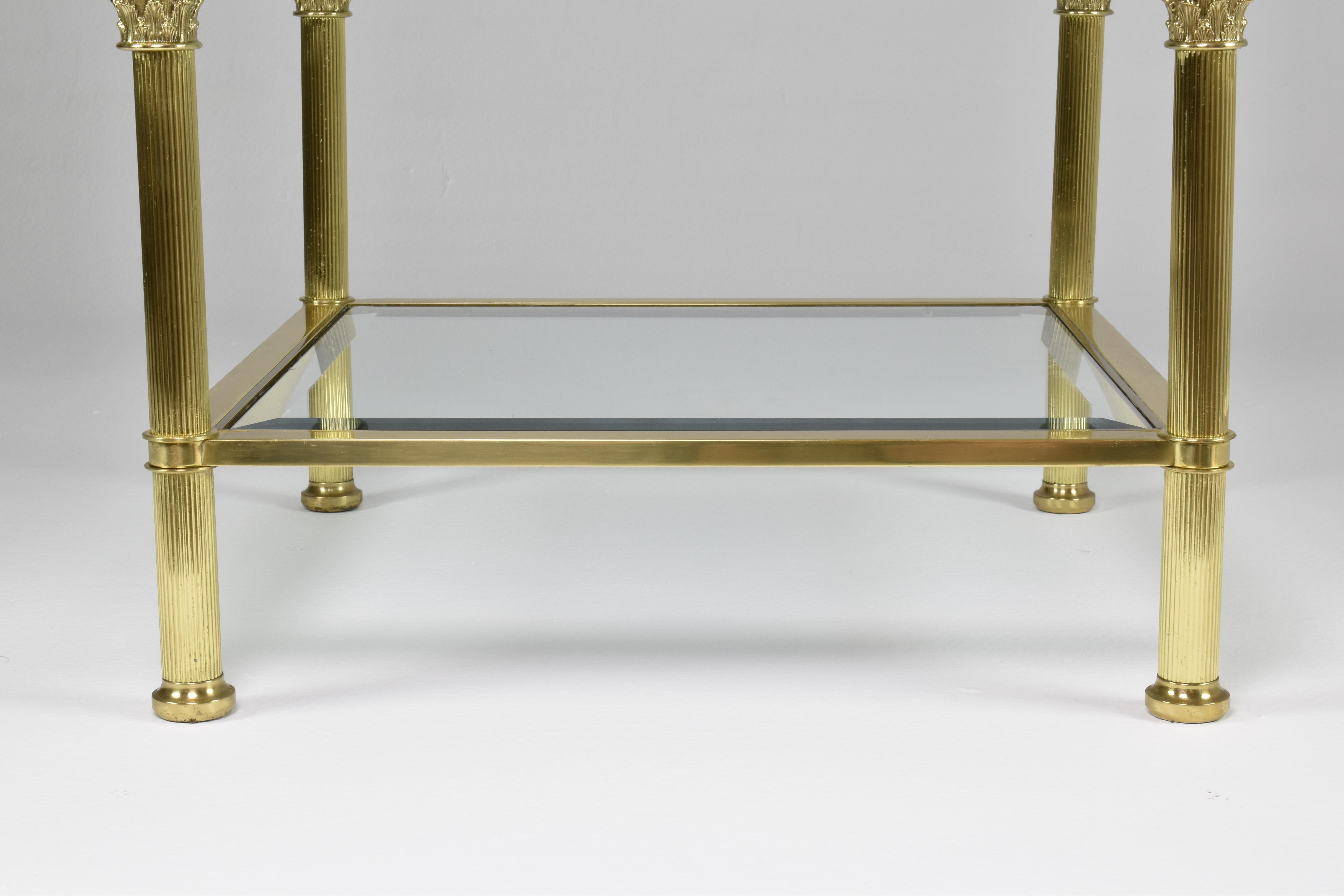 Pair of French Hollywood Regenc Coffee Tables Attributed to Maison Jansen, 1980s For Sale 5