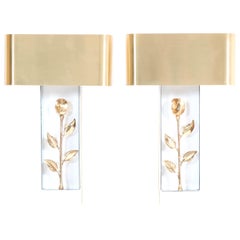 Pair of French Hollywood Regency Wall Lights or Sconces by Maison Charles, 1970s
