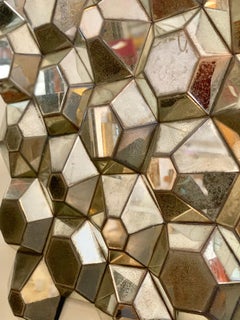 Pair of French Honeycomb Mirrors, circa 1980