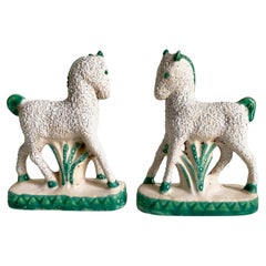 Pair of French Horse Figural Vases Attributed to Colette Gueden for Primavera