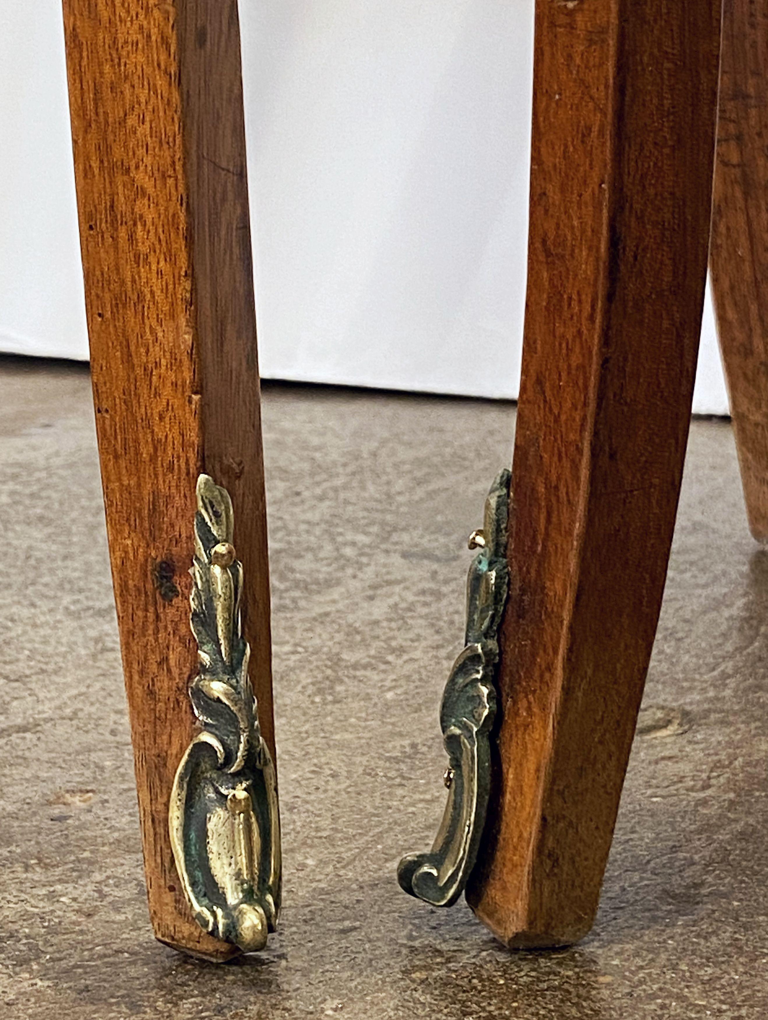 Pair of French Inlaid Bedside Tables or Nightstands on Cabriole Legs 8