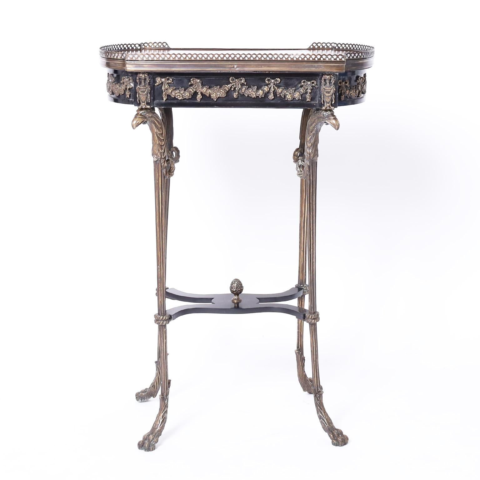 Inlay Pair of French Inlaid Tables or Stands For Sale