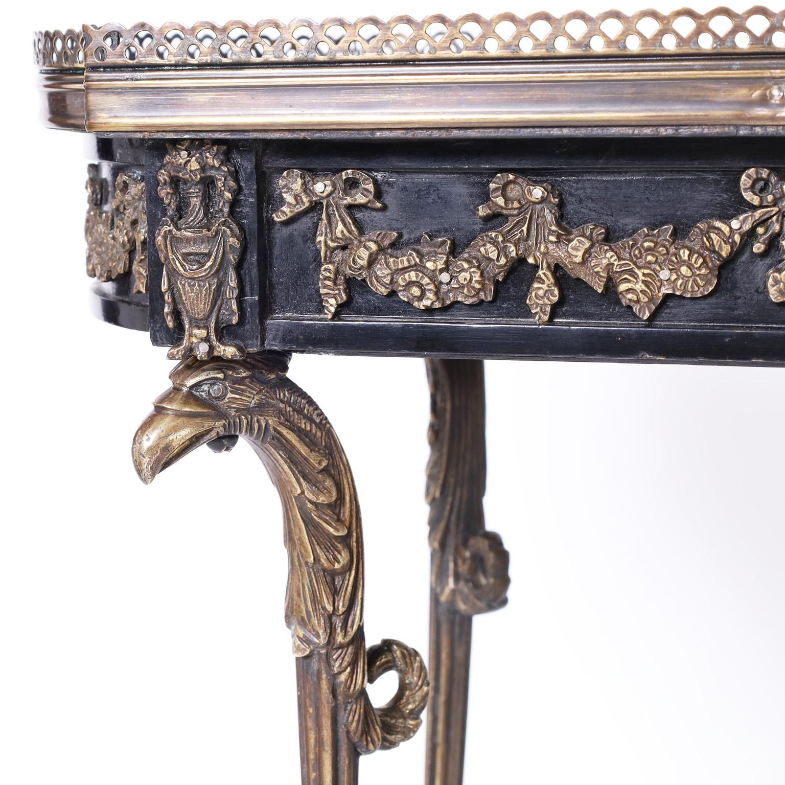 Paire de tables ou de supports incrustés français en vente 1