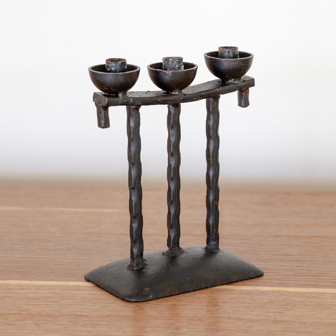 Pair of French Iron Candlesticks 3