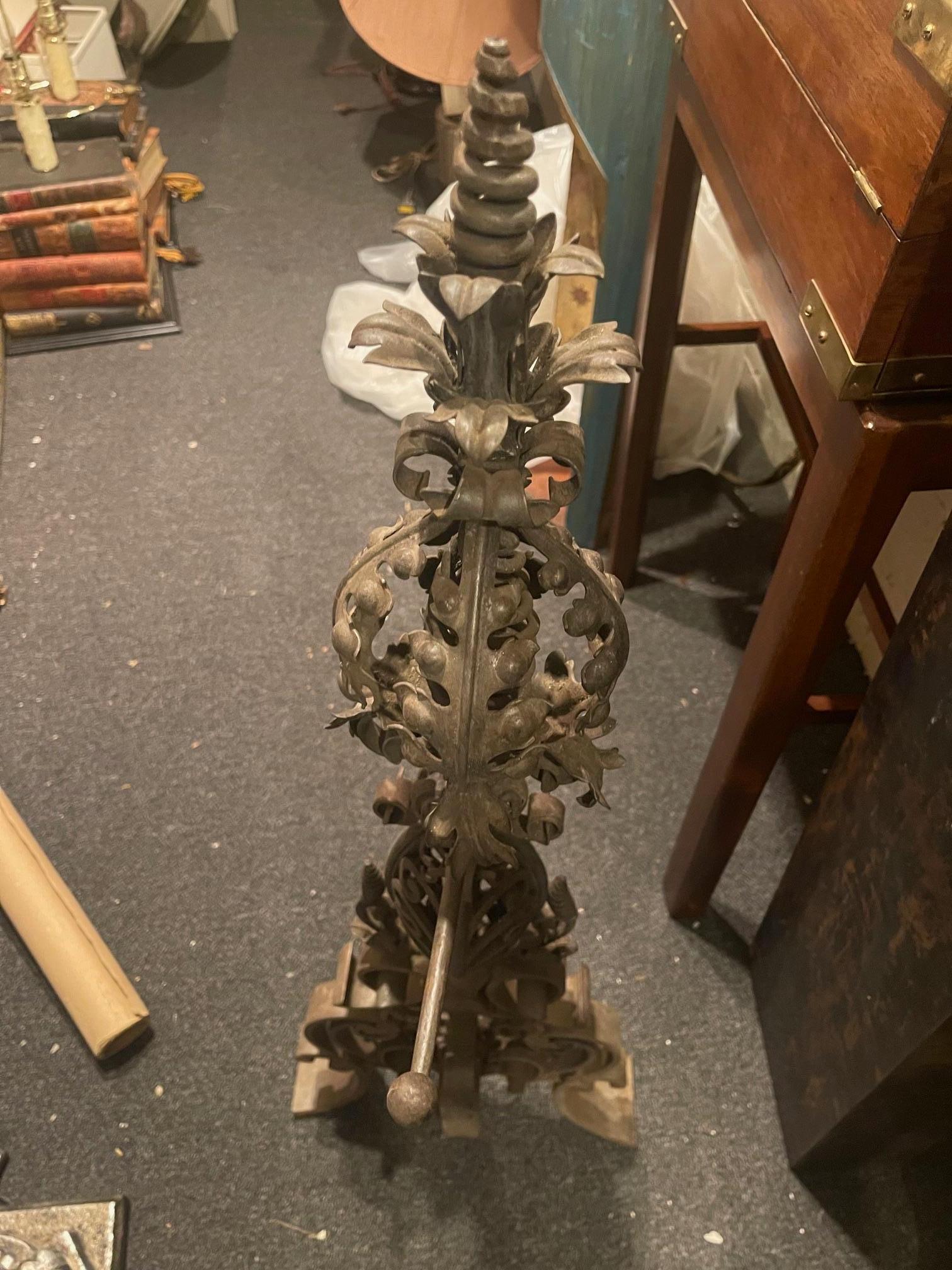 Pair of French Iron Chenets or Andirons, 19th Century For Sale 5