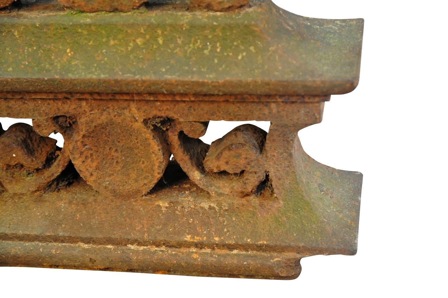 Pair of French Iron Fragments, Finials 1