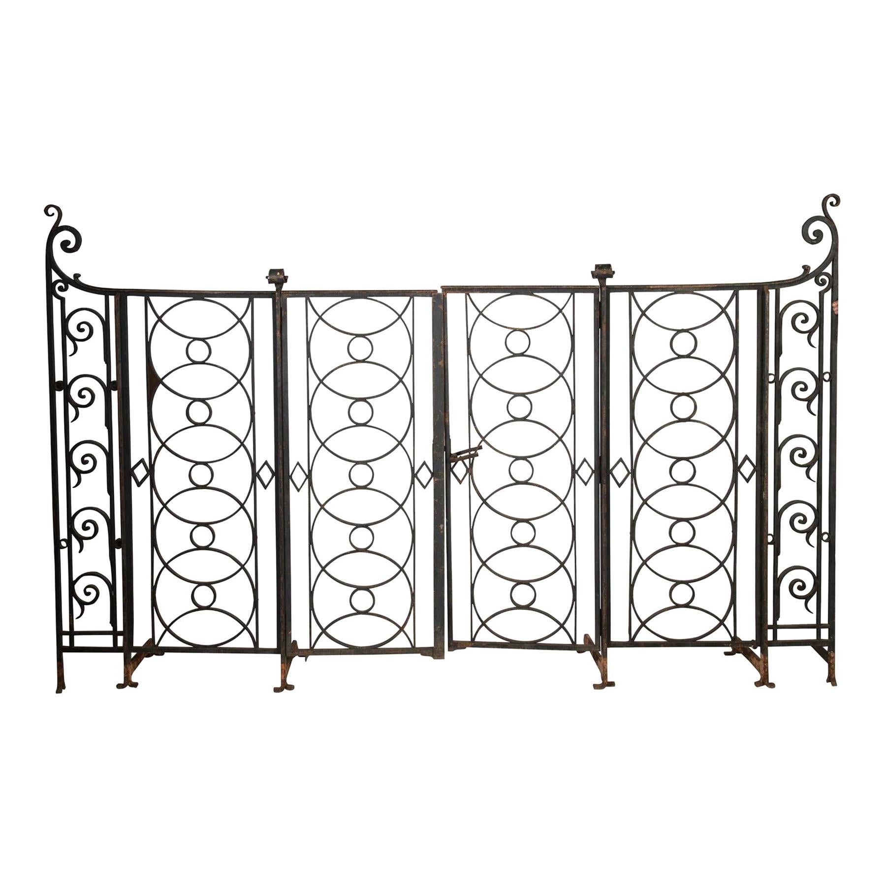 Pair of French Iron Gates, Early 20th Century