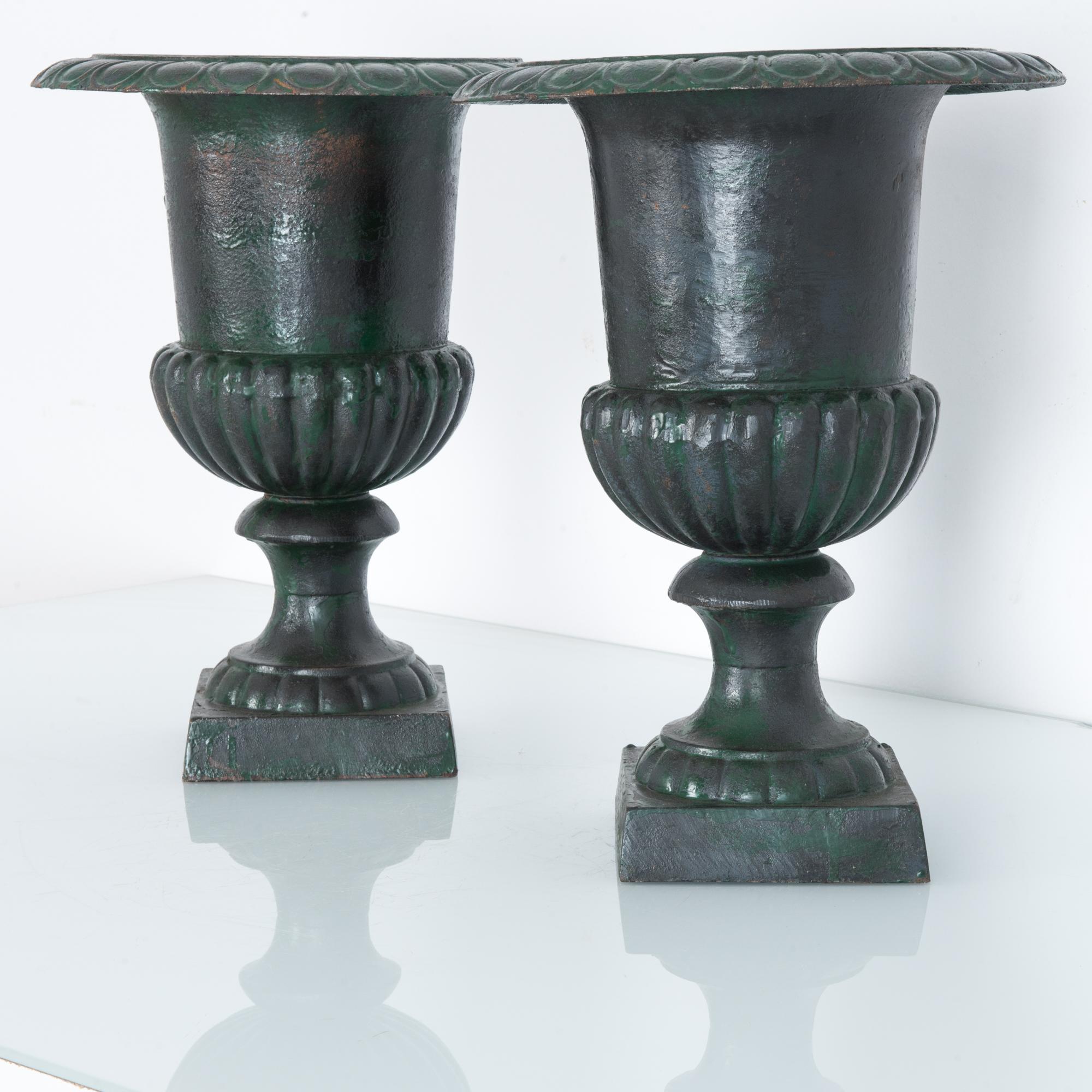 Pair of French Iron Planters, 1920s 4