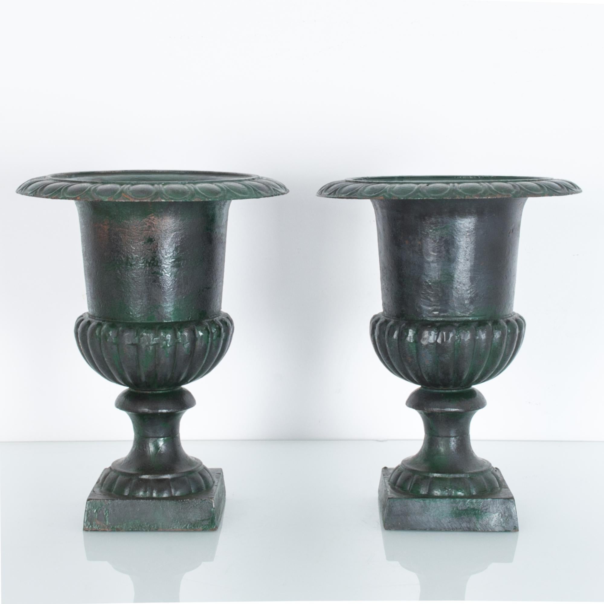 Early 20th Century Pair of French Iron Planters, 1920s