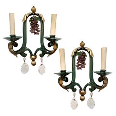 Vintage Pair of French Iron Sconces