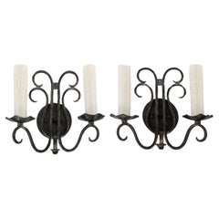 Pair of French Iron Sconces