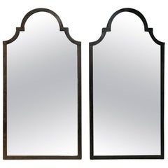 Pair of French Iron Window Frames Now as Mirrors