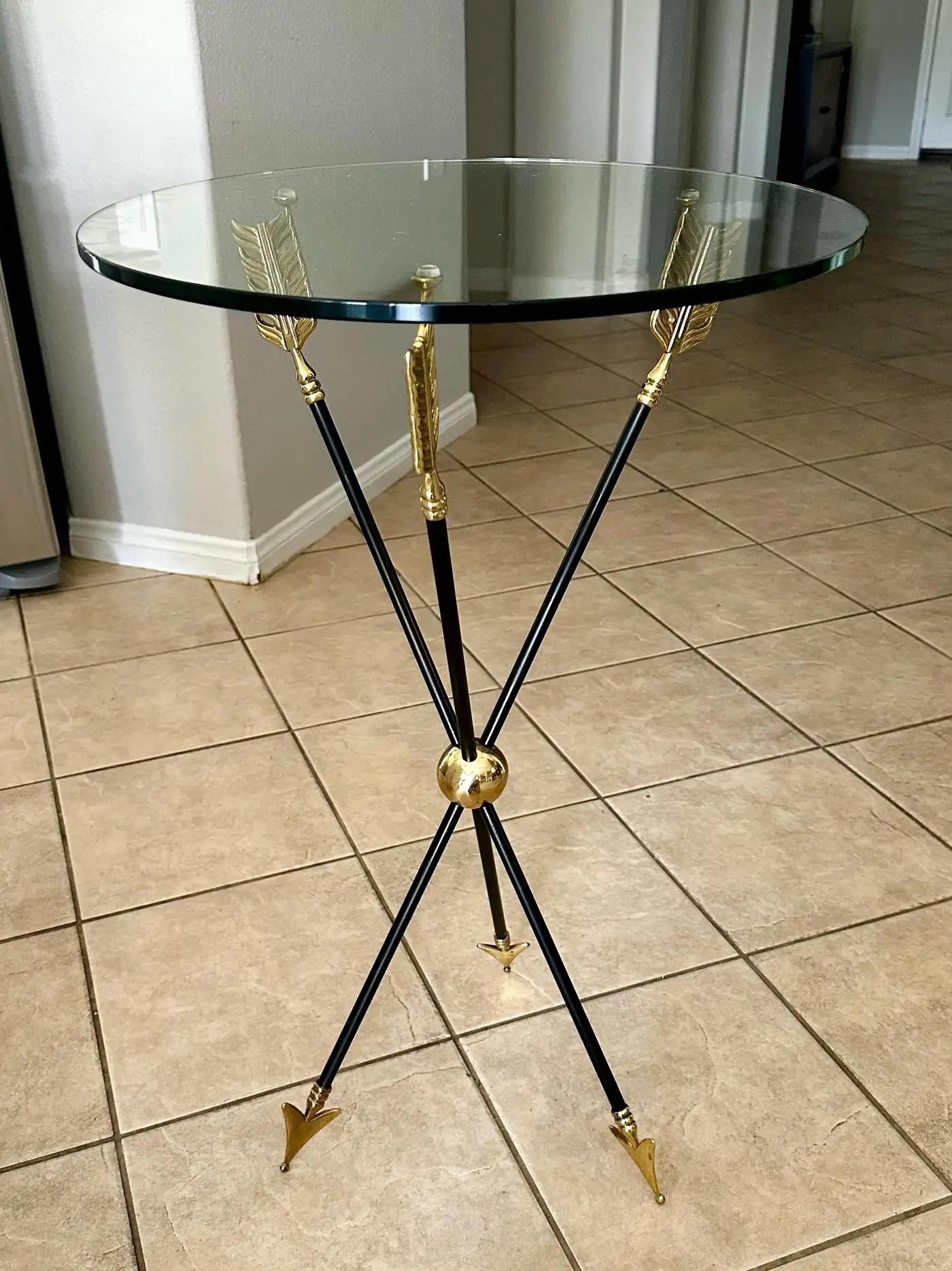 Paire de tables d'appoint Jansen Arrow Directoire françaises en vente 3