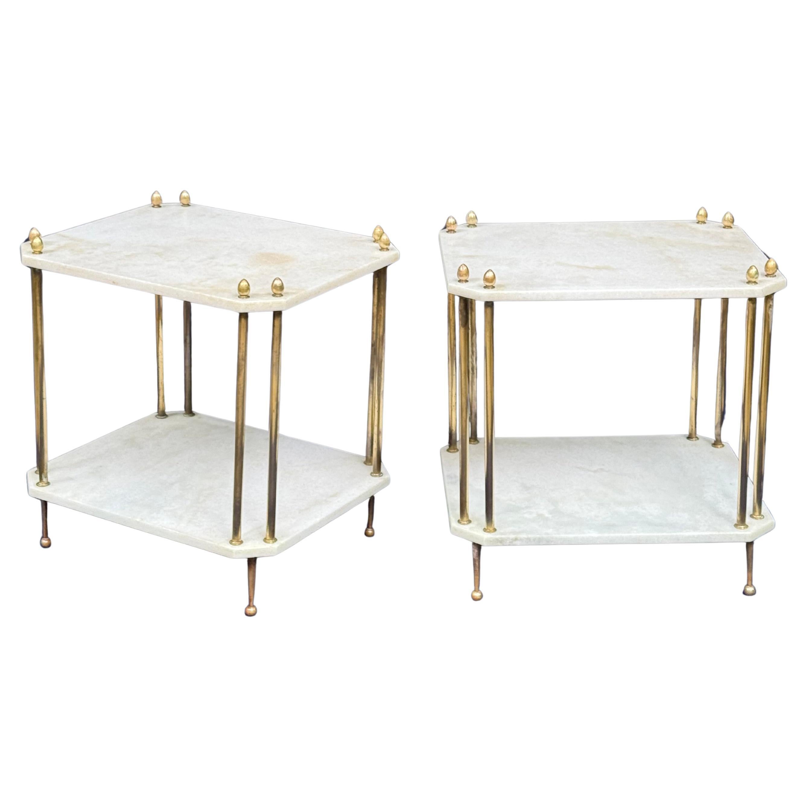 Pair of French Jardin d��’Hiver Marble and Brass Tables, 1950s — Over 100kg Each

Imported from France to Rio de Janeiro in the 1950s, this magnificent pair of Jardin d’Hiver tables embodies the refined elegance of mid-century French winter-garden