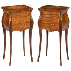 Antique Pair of French Kingwood Miniature Commodes