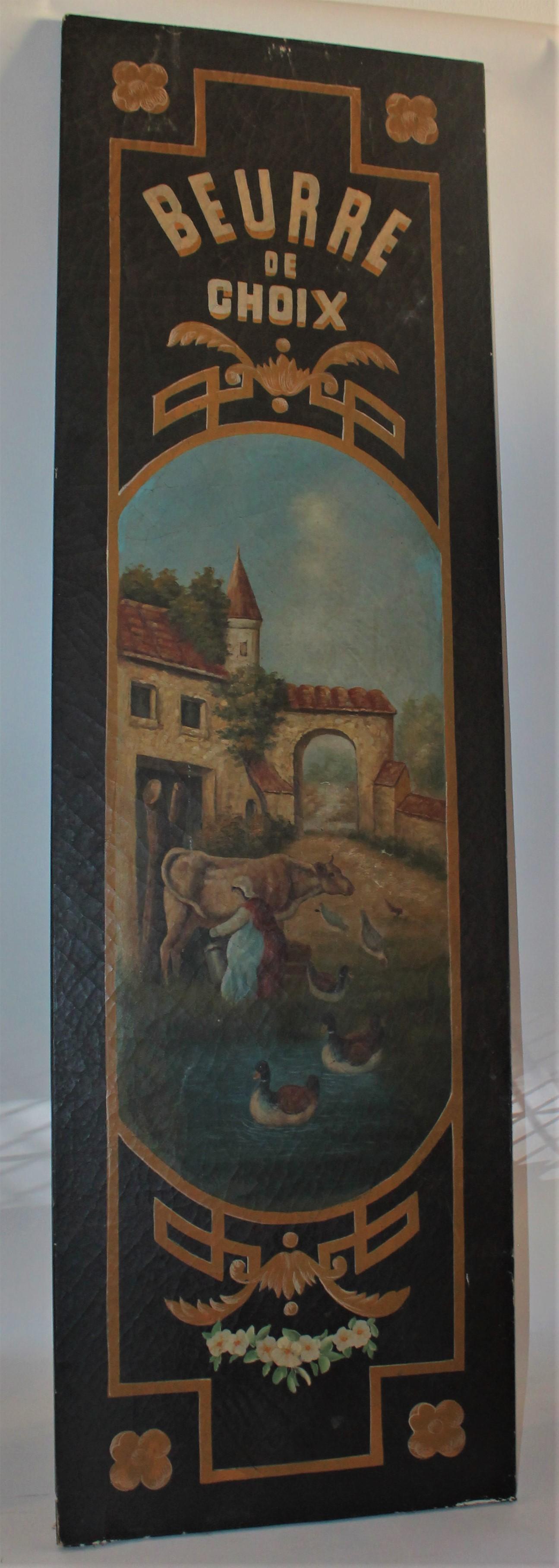 Hand-Painted Pair of French Kitchen or Cafe Boards /Signs