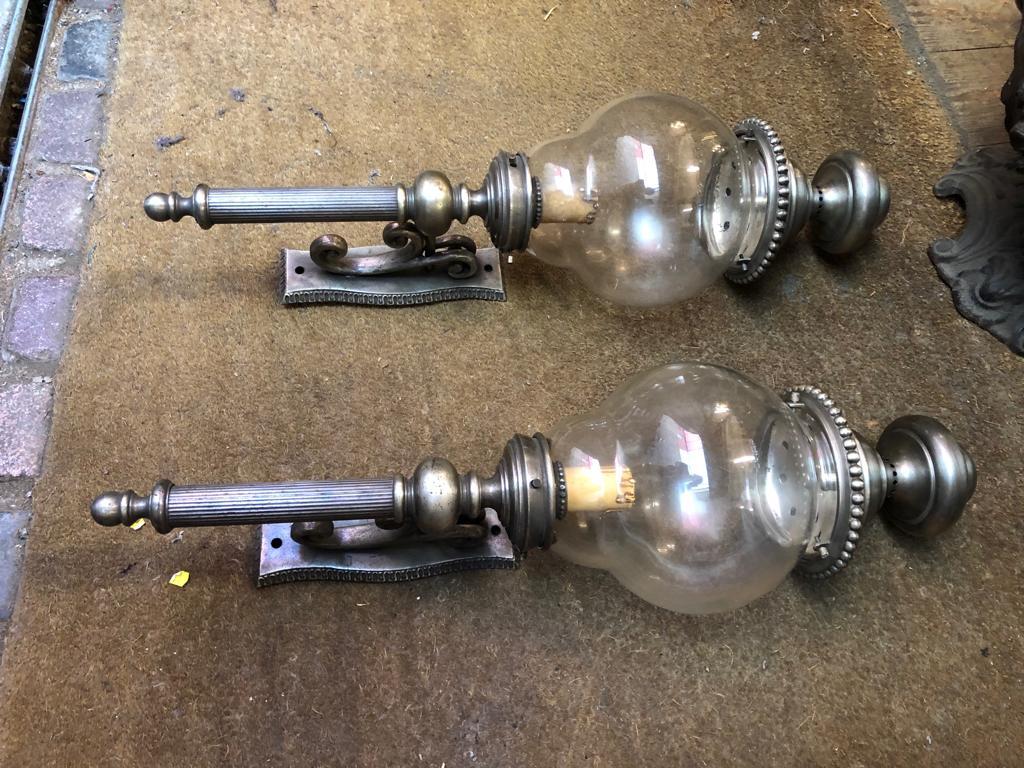 Pair of French Lanterns, Nickel-Plated, 20th Century For Sale 6