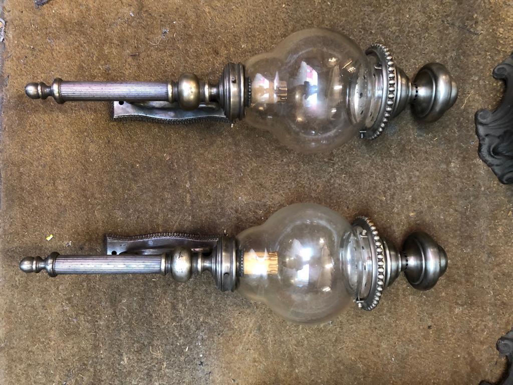 Pair of French Lanterns, Nickel-Plated, 20th Century For Sale 5