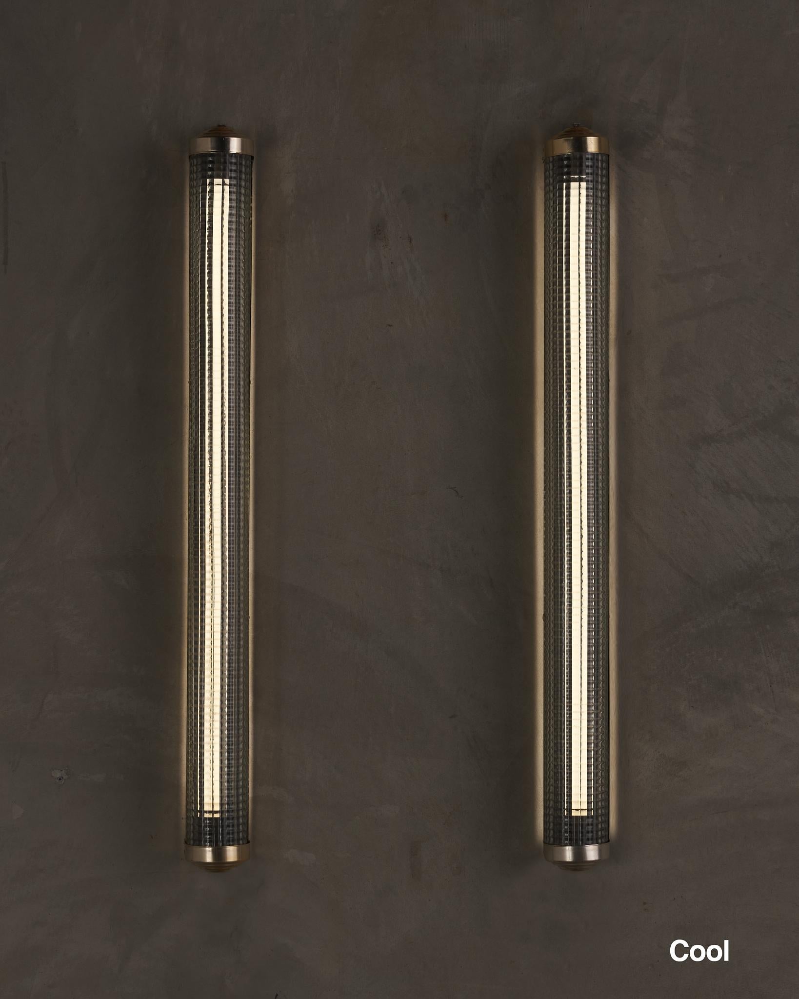 Pair of French Large Art Deco Cinema Lights In Good Condition For Sale In Los Angeles, CA