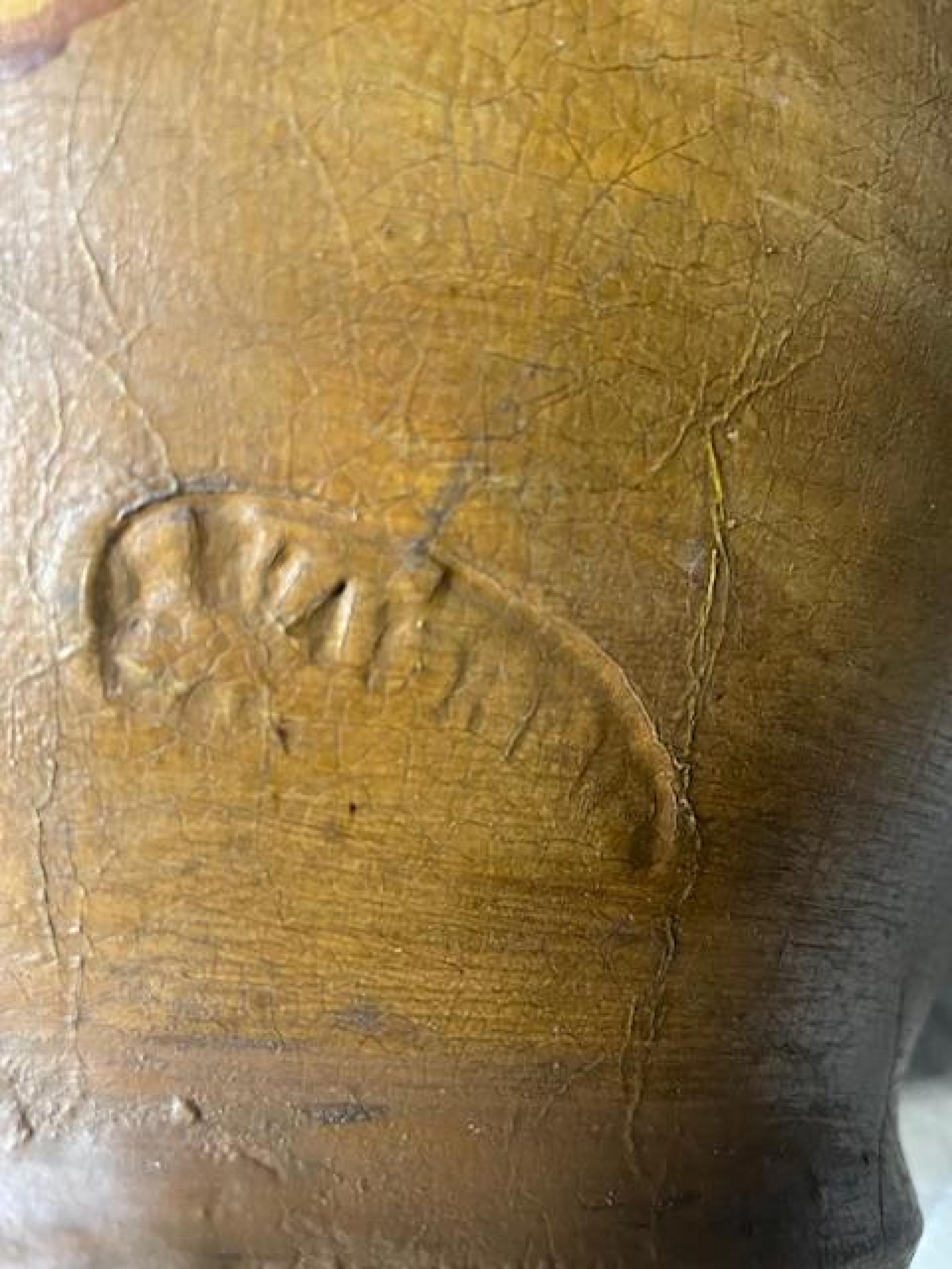 Pair of French Large Painted Terra-Cotta Vases For Sale 1