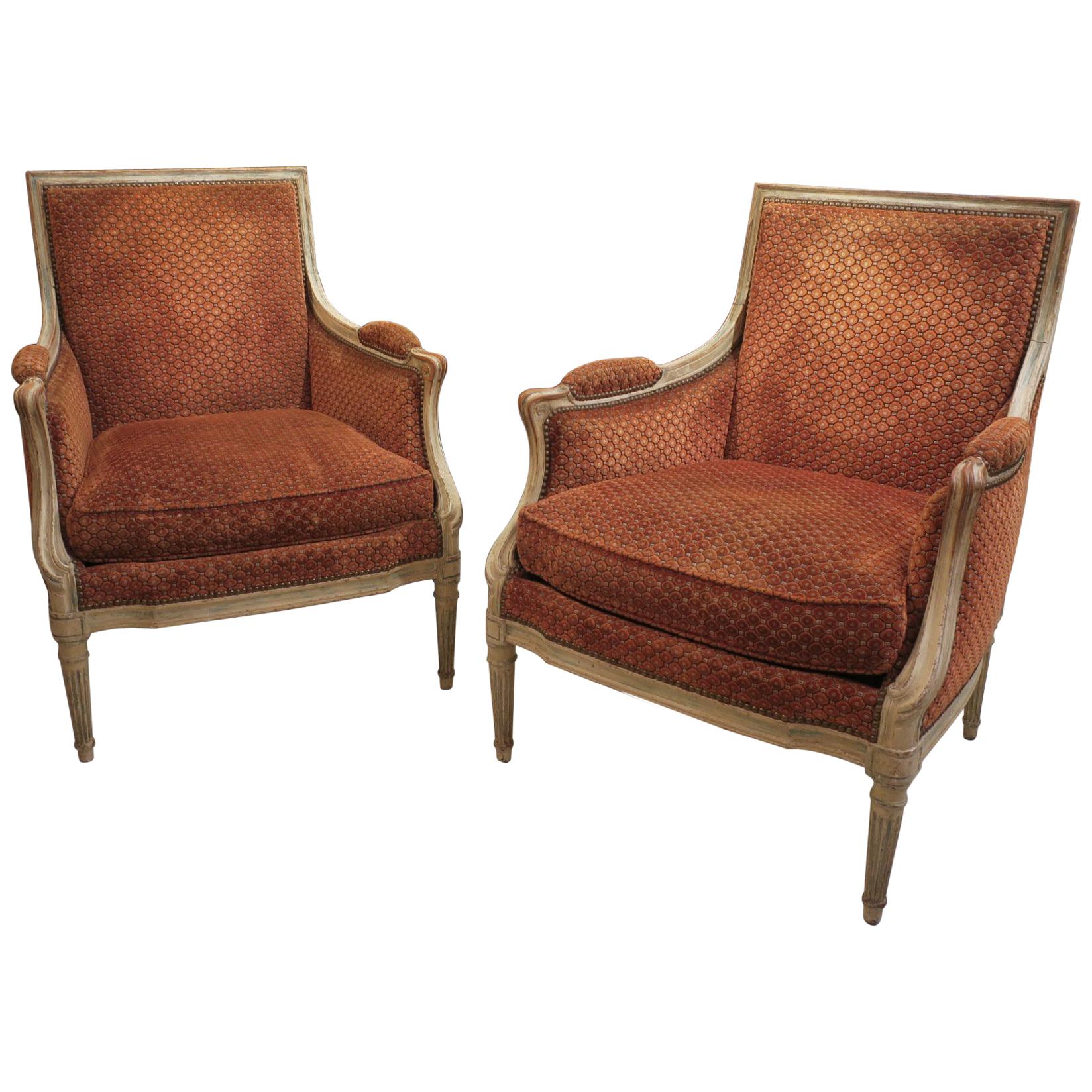 Pair of French Late 18th Century Louis XVI Bergères