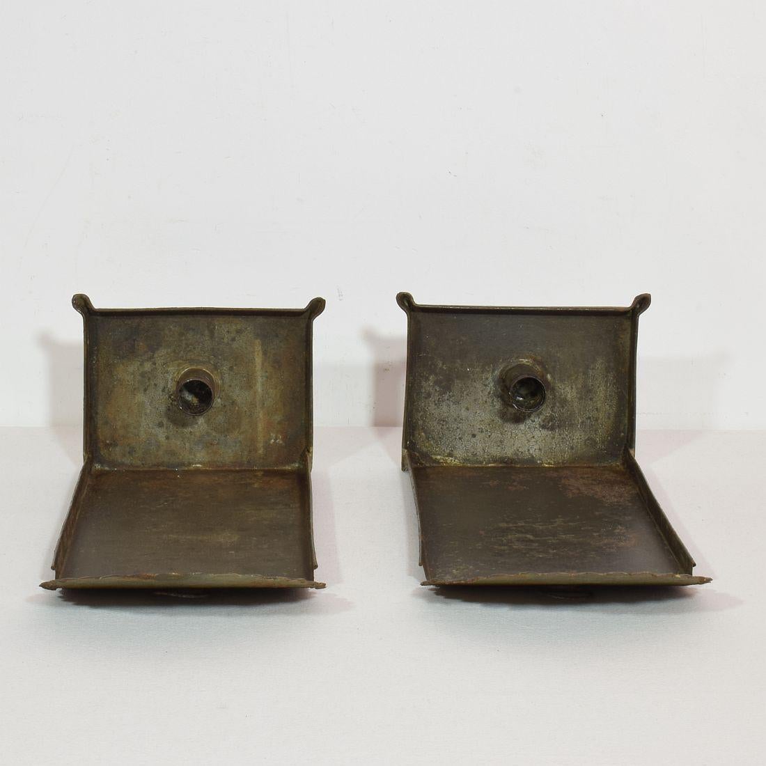 Pair of French, Late 18th, Early 19th Century Iron Wall Candleholders 7