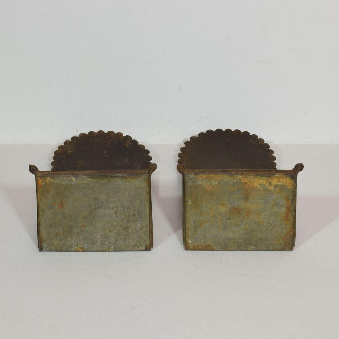 Pair of French, Late 18th, Early 19th Century Iron Wall Candleholders 8