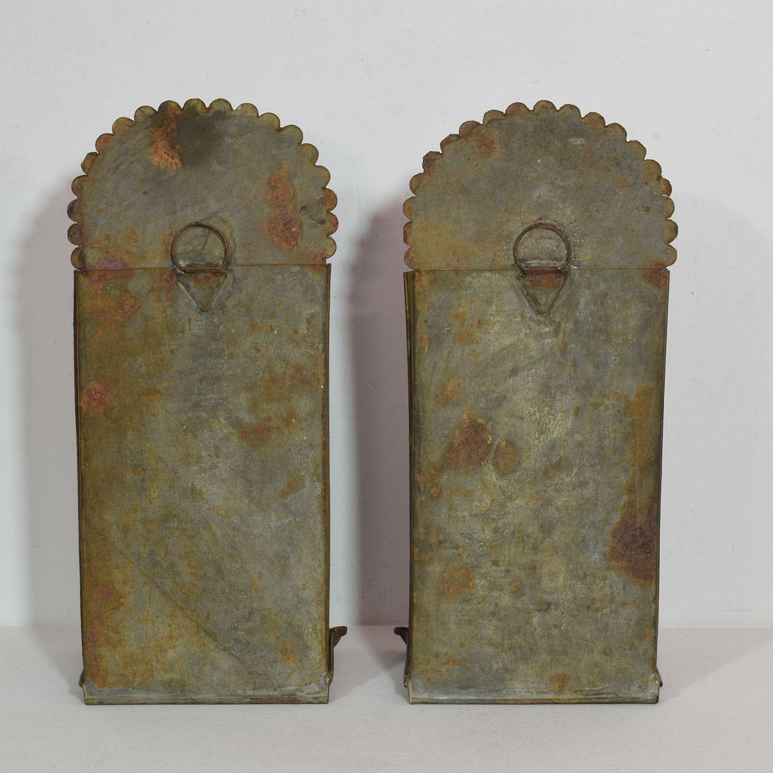 Pair of French, Late 18th, Early 19th Century Iron Wall Candleholders 1
