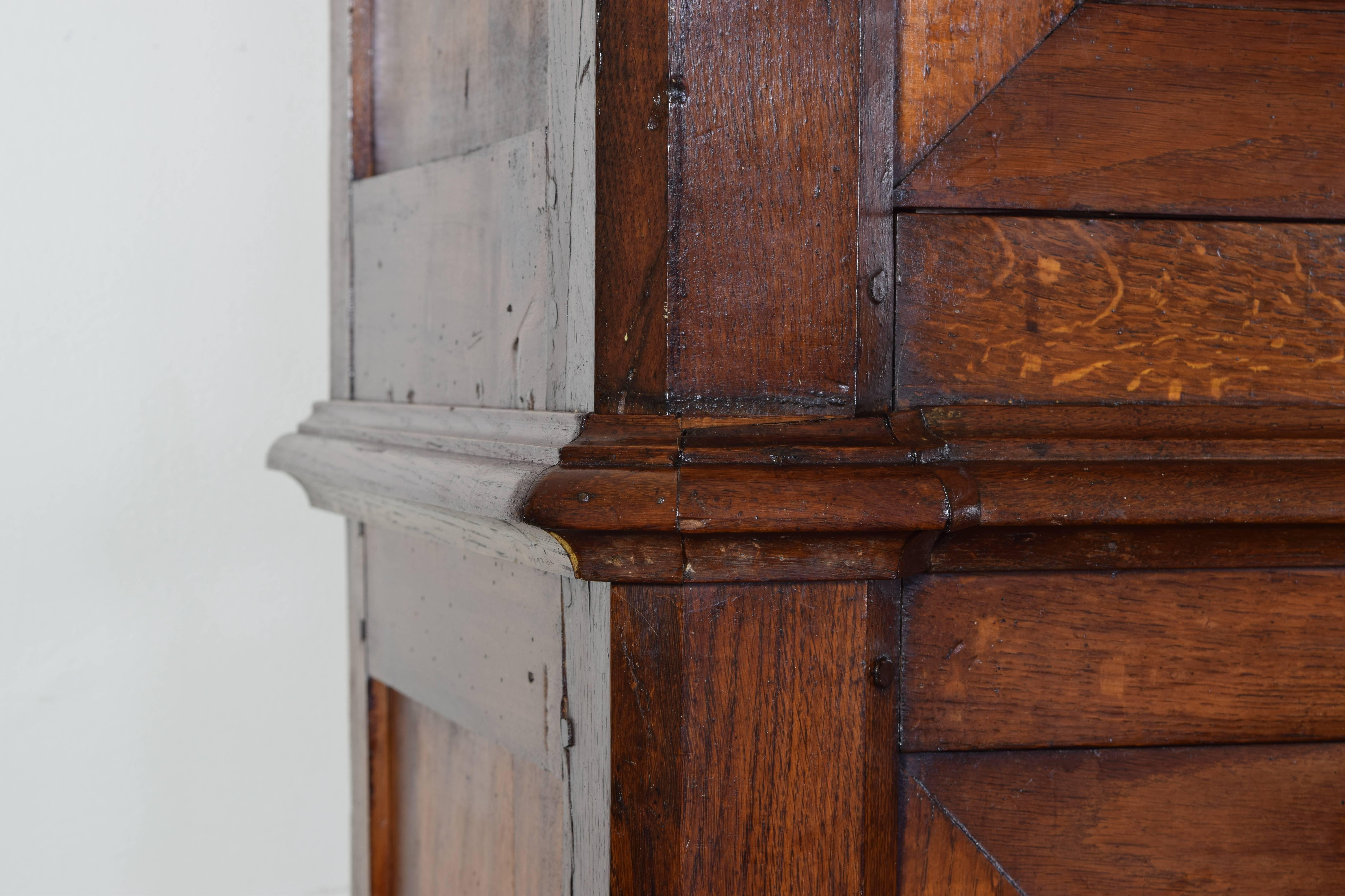 Mid-19th Century Pair of French Late Restauration Period Light Oak Four-Door Cabinets