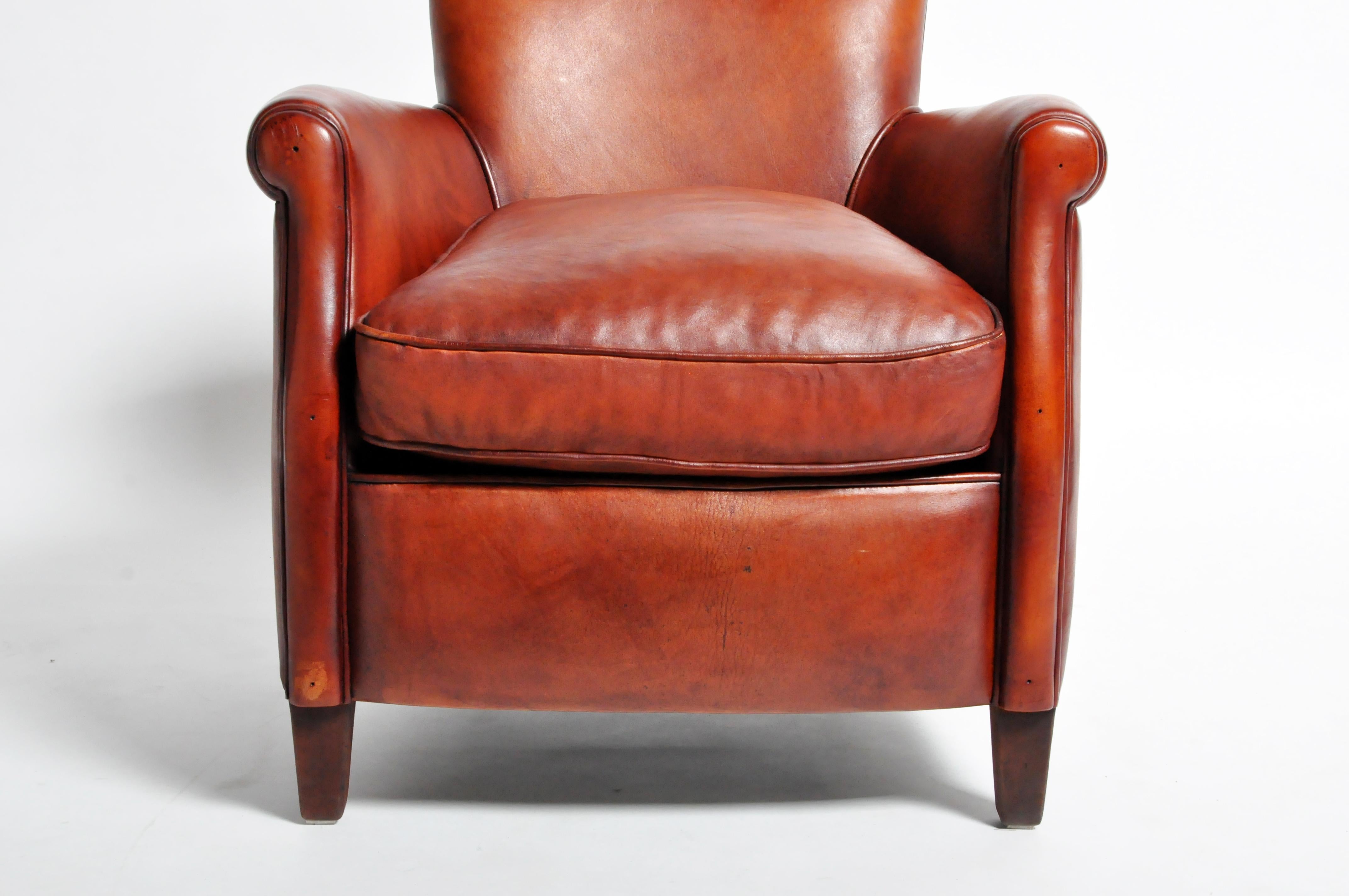 Pair of French Leather Armchairs 5