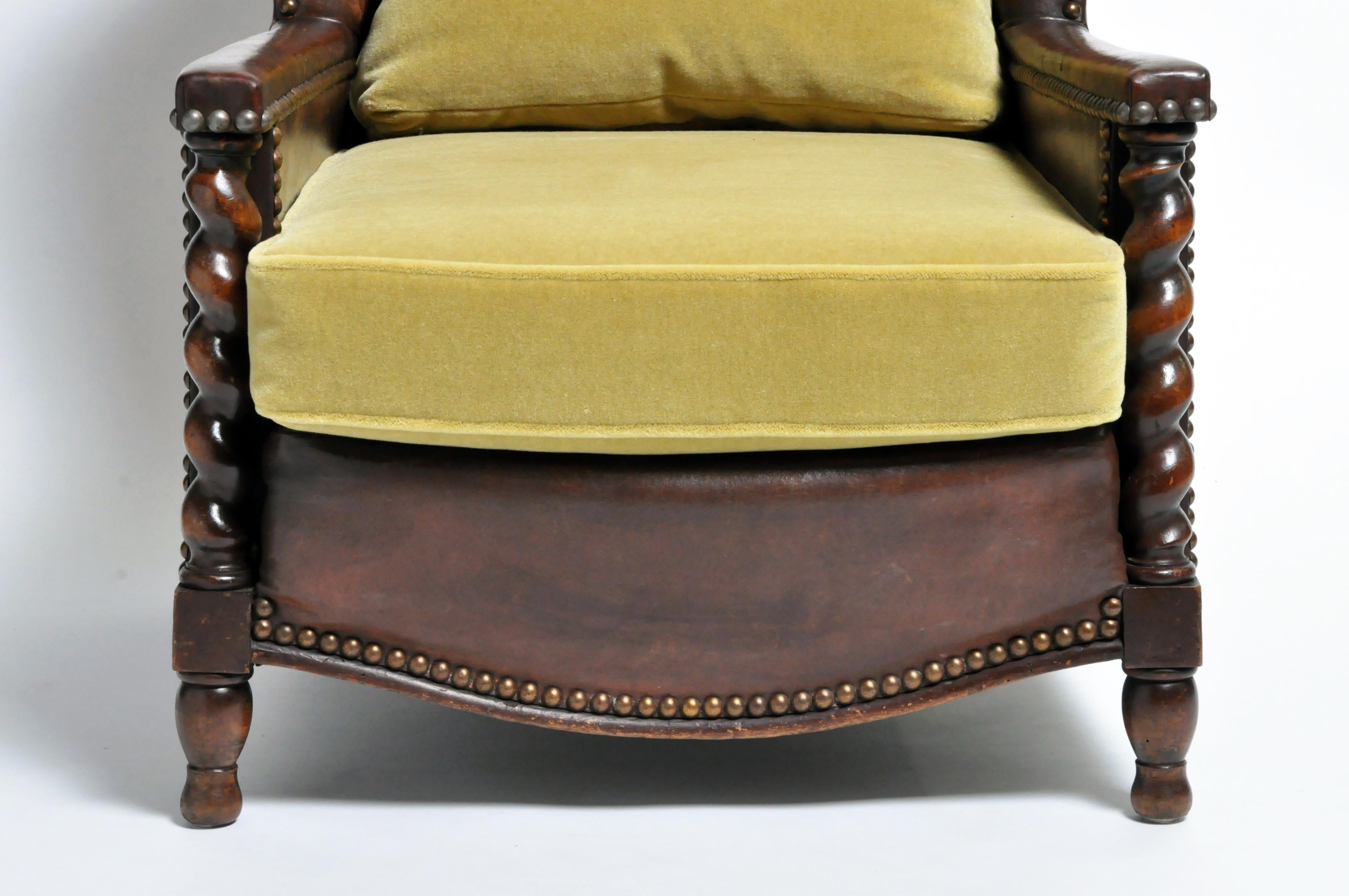 Pair of French Leather Chairs 7