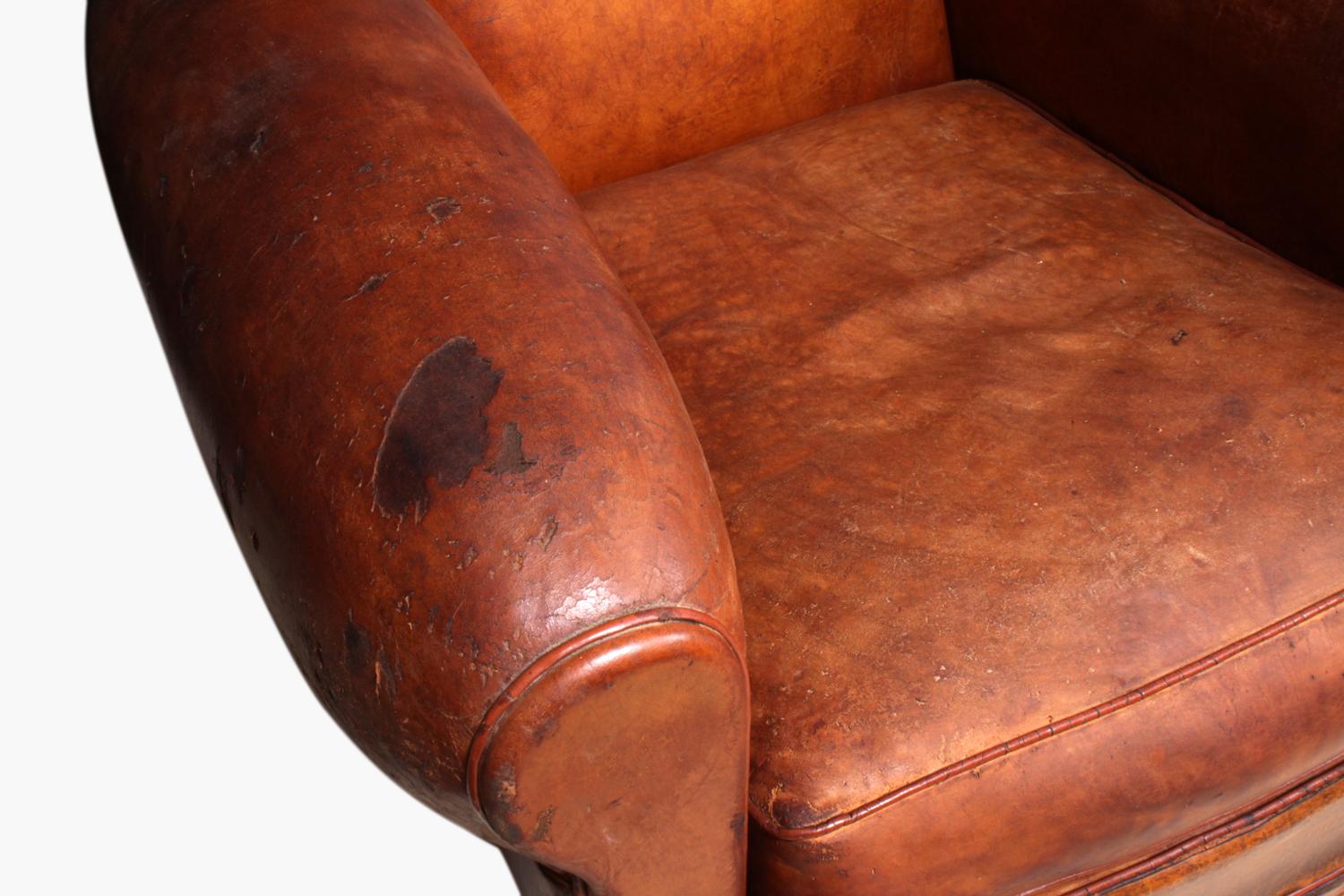 Other Pair of French Leather Club Chairs