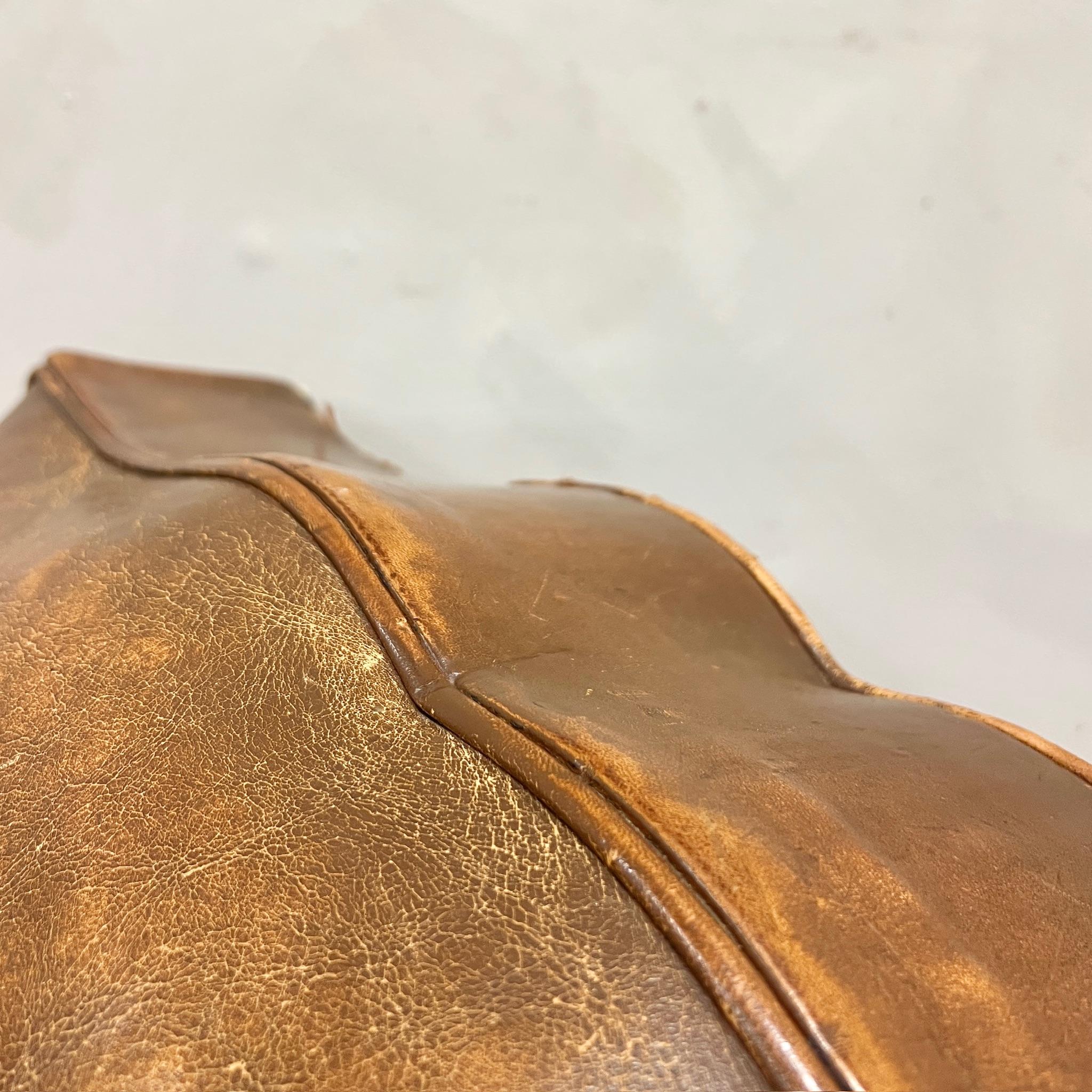Pair of French, Leather Moustache Back Club Chairs 5
