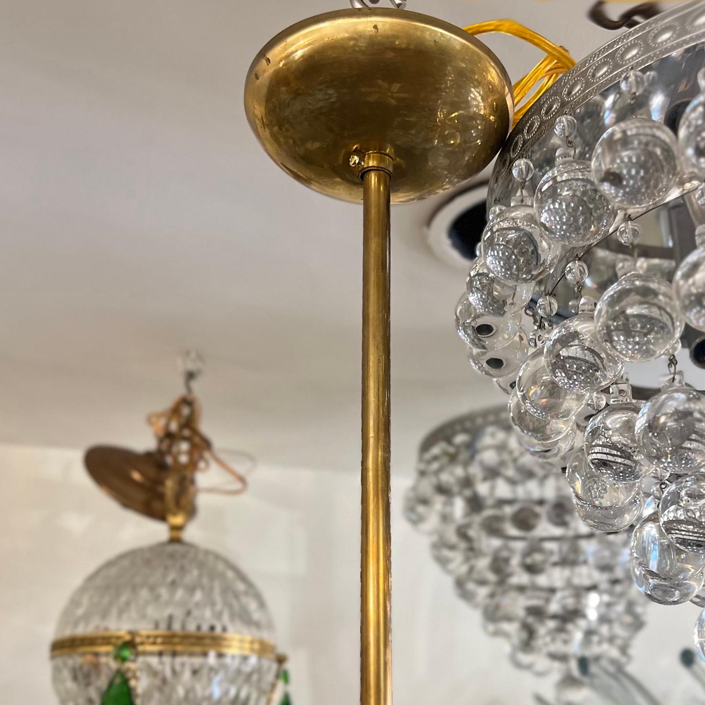 Gilt Pair of French Light Fixtures with Glass Insets, Sold Individually For Sale