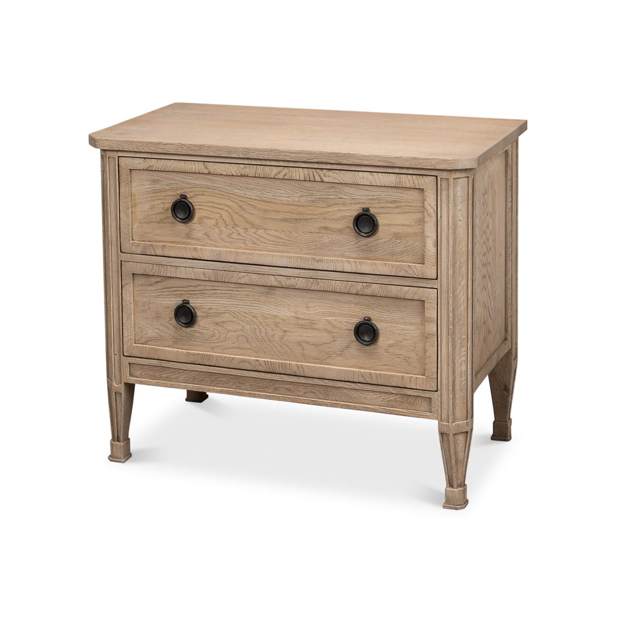 Pair of French Light Oak Nightstands For Sale 4