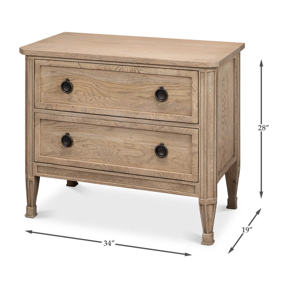 Pair of French Light Oak Nightstands For Sale 5