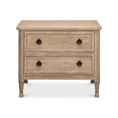 Pair of French Light Oak Nightstands