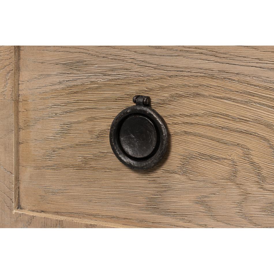 Contemporary Pair of French Light Oak Nightstands For Sale