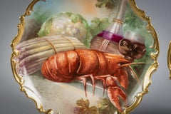 Pair of French Limoges Porcelain Chargers, circa 1890