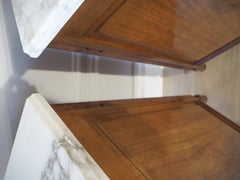 Pair of French Louis Mahogany Marble Bedside Tables