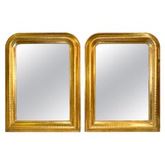 Pair of French Louis Philippe Giltwood Mirrors