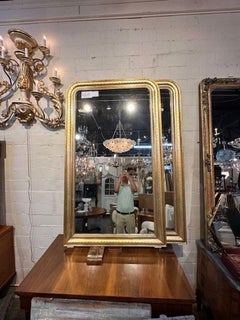 Pair of French Louis Philippe Gold Leaf Mirrors