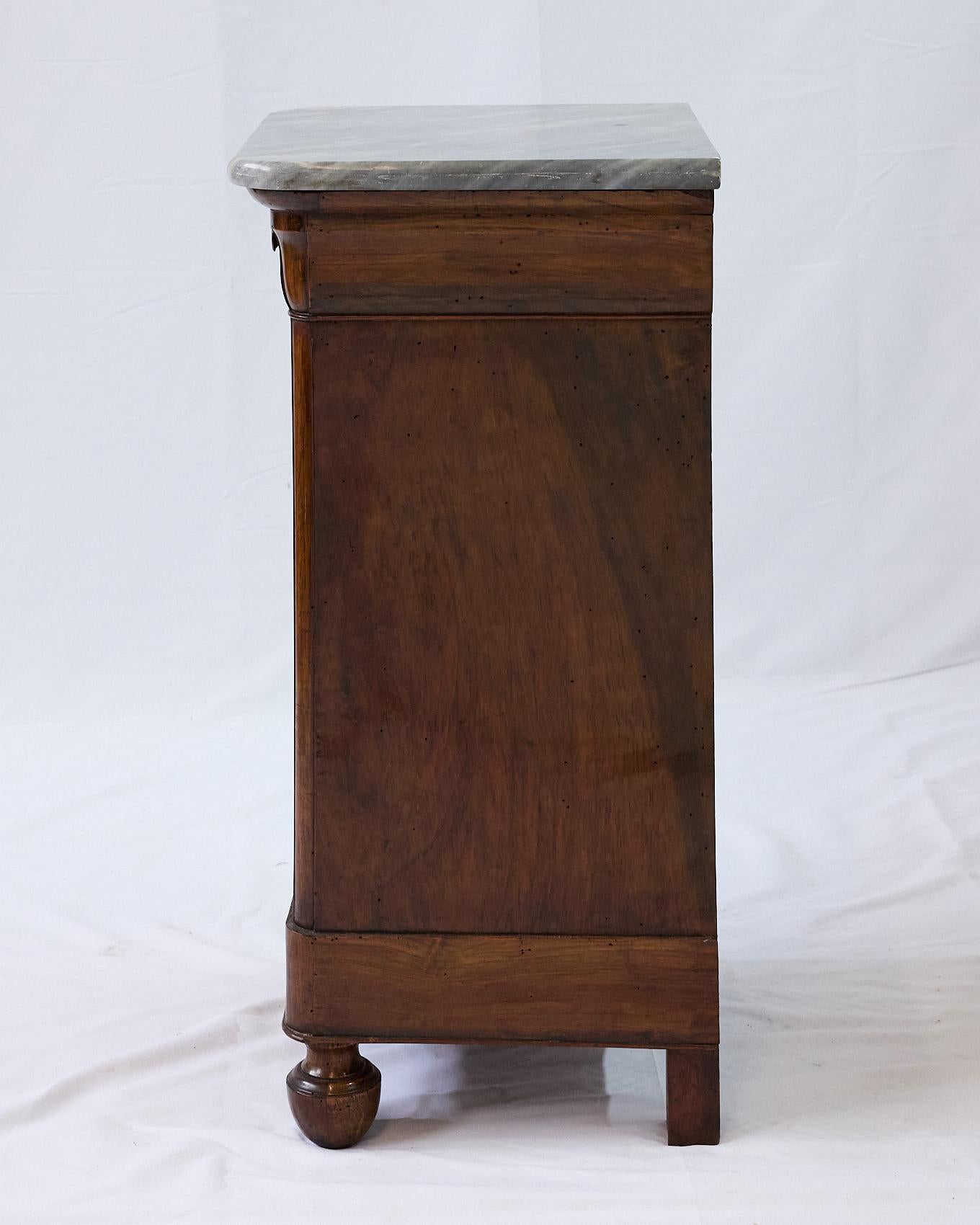 Pair of French Louis Philippe Marble Top Bedside Cabinets, 19th Century 7