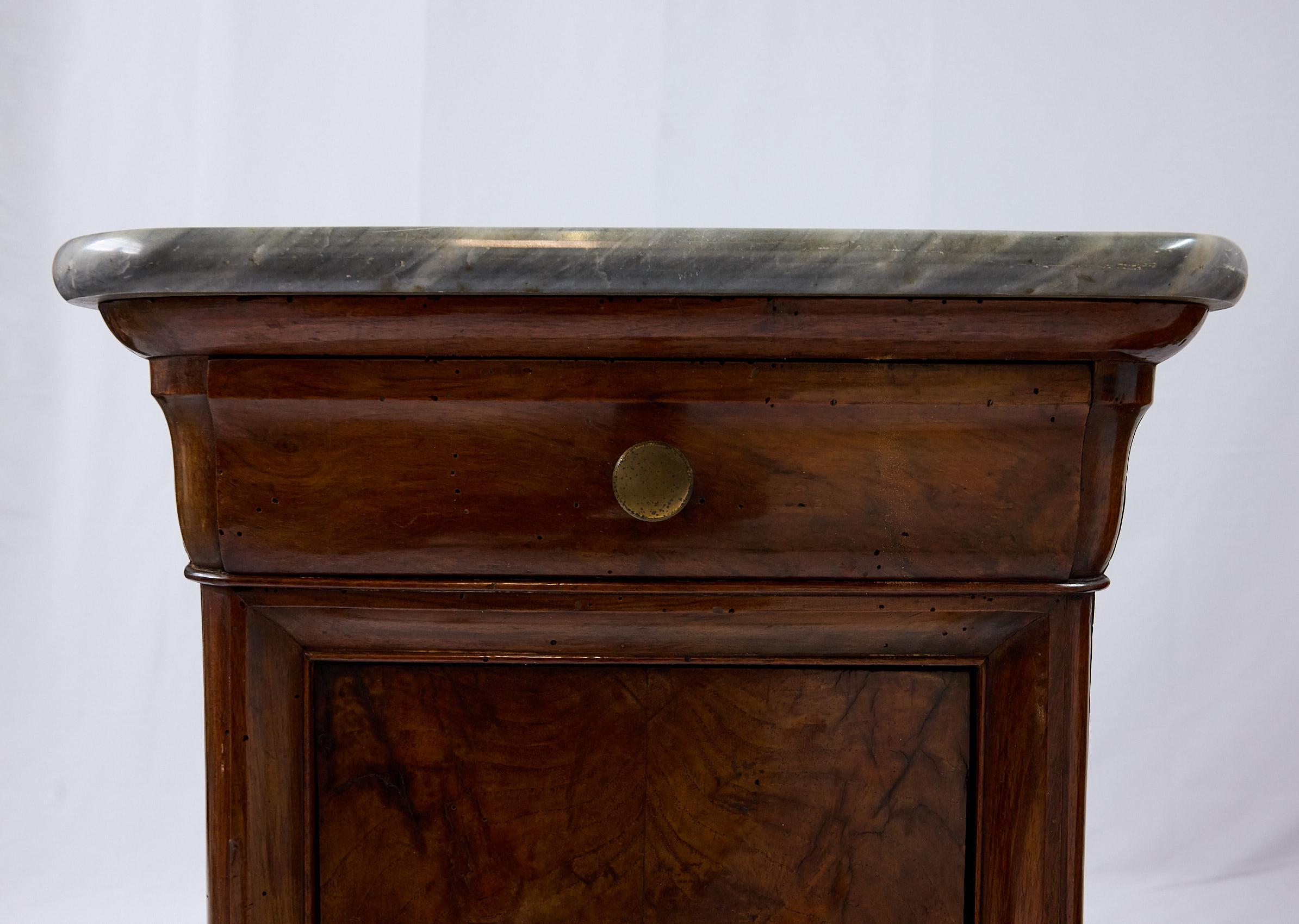Pair of French Louis Philippe Marble Top Bedside Cabinets, 19th Century 10