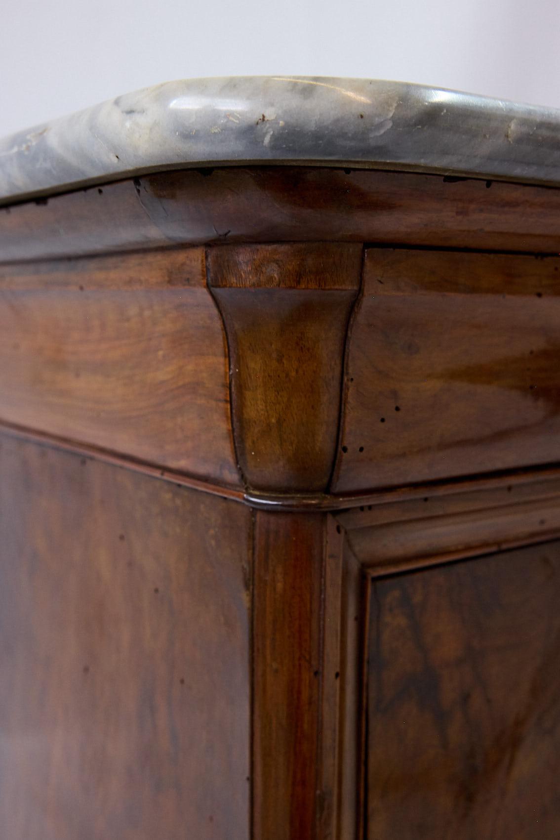 Pair of French Louis Philippe Marble Top Bedside Cabinets, 19th Century 15