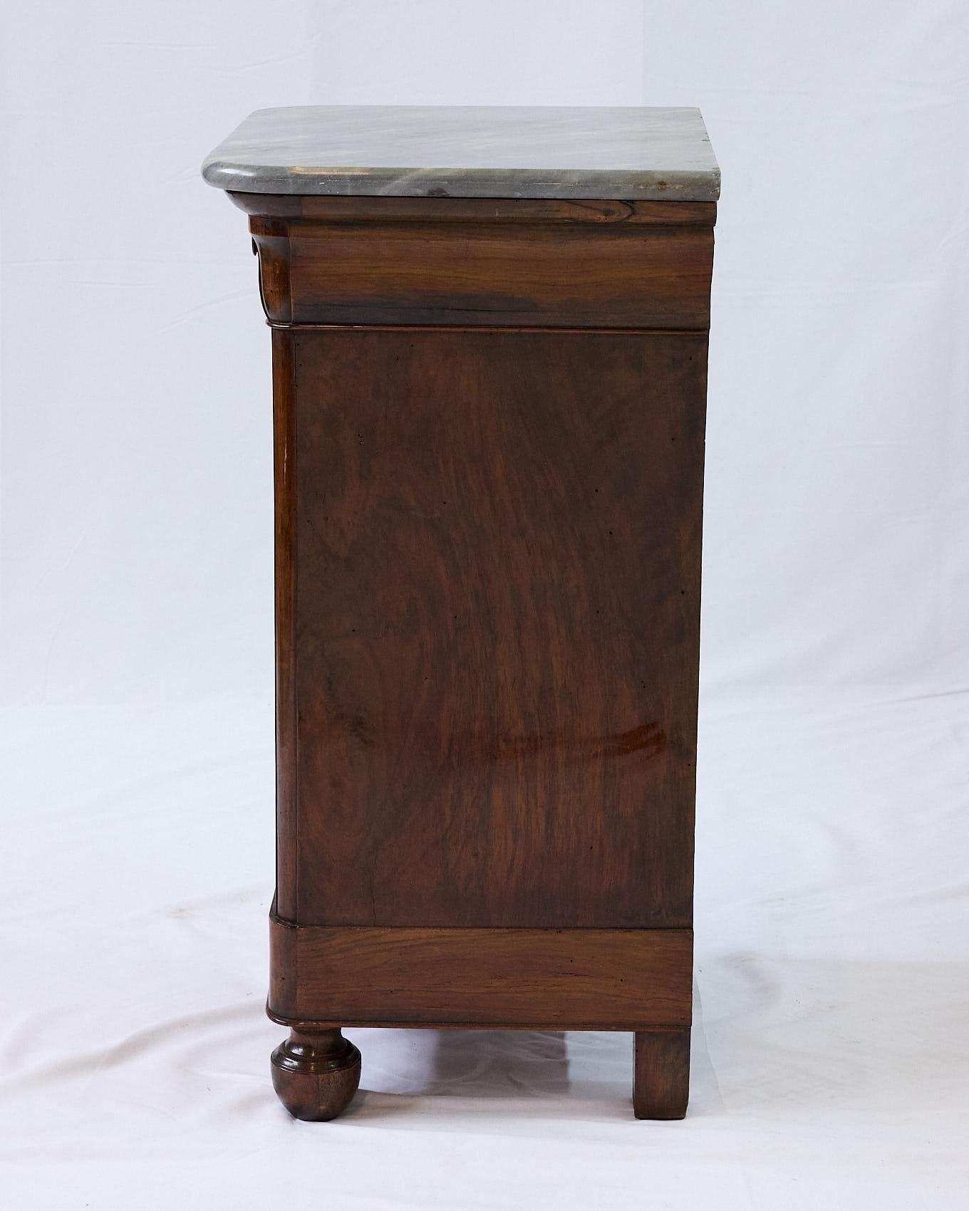 Pair of French Louis Philippe Marble Top Bedside Cabinets, 19th Century 6
