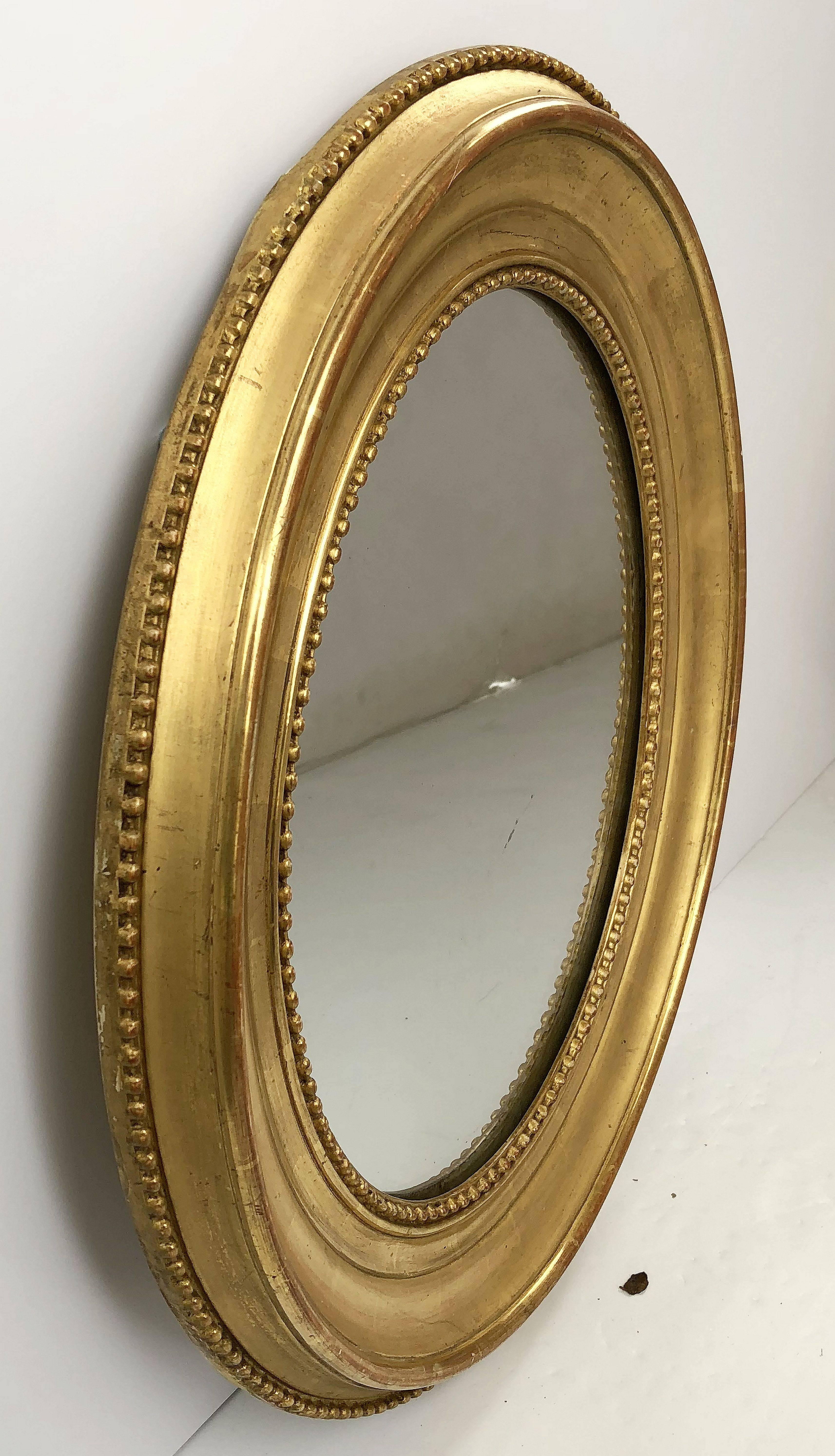 Louis Philippe Oval Framed Gilt Mirrors (H 17 1/4 x W 15)  'Individually Priced' 4