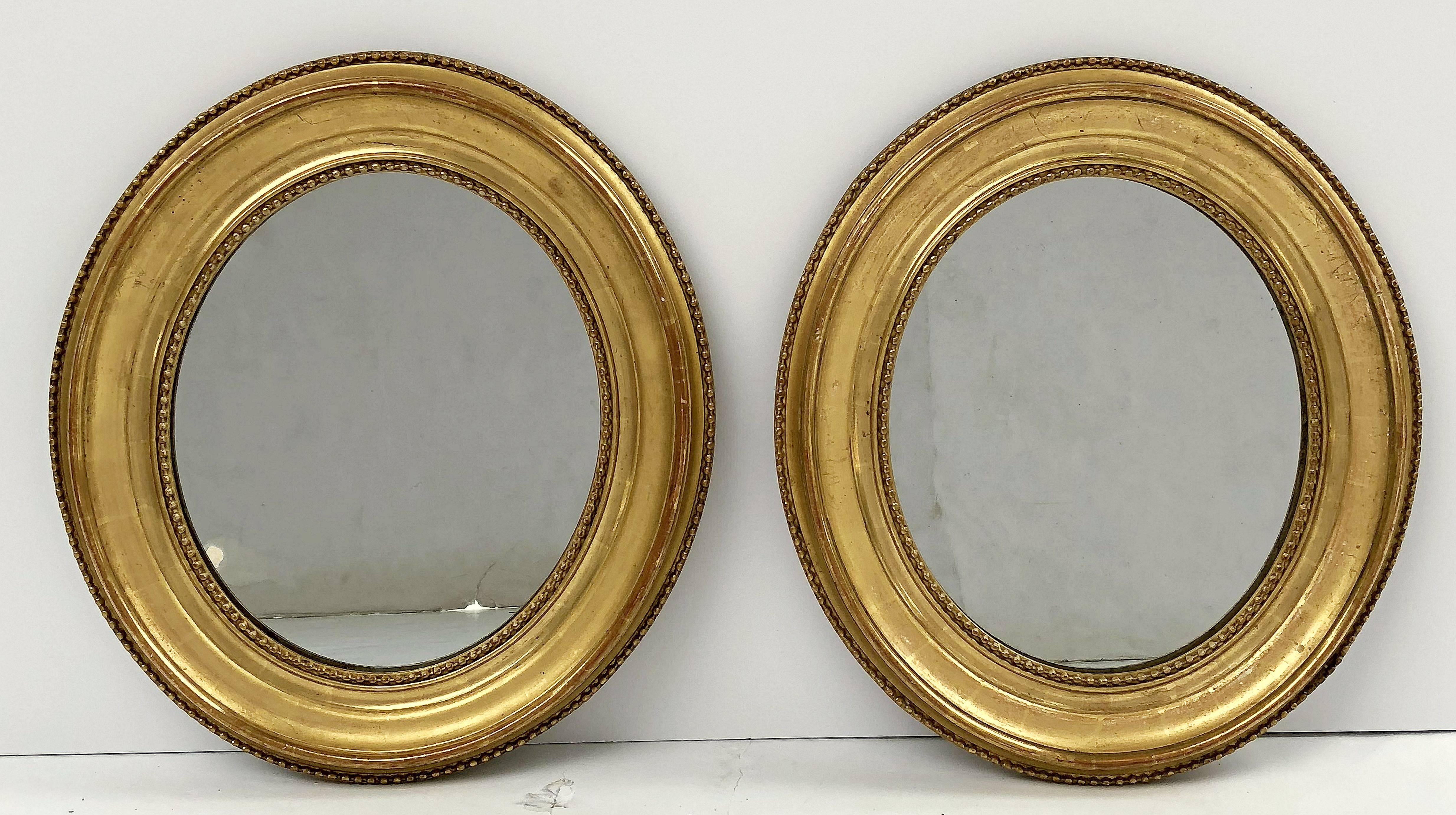 Louis Philippe Oval Framed Gilt Mirrors (H 17 1/4 x W 15)  'Individually Priced' 5